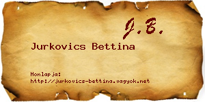 Jurkovics Bettina névjegykártya